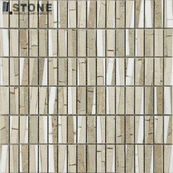 black Stone Wall Tile Decoration Mosaic Panel square shape